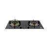 Built-in gas hob with brass burners and timer function