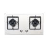 Built-in gas hob with cast iron burners and stainless steel surface