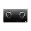 Built-in gas hob with triple ring brass burners and tempered glass surface