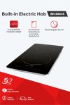 Built-in induction hob 2 burners 30 cm with Schott Ceran glass and slide control