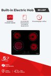 Built-in ceramic hob 4 burners 60 cm with Schott Ceran glass and touch control