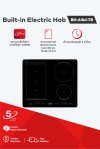 Built-in induction hob 4 burners 60 cm with Schott Ceran glass and Flex Zone