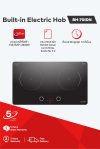 Built-in induction hob 2 burners 70 cm with Schott Ceran glass and safety cut-off
