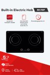 Built-in ceramic hob 2 burners 70 cm with Schott Ceran glass and rounded edges