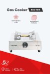 Single burner gas stove with aluminum burner and stainless steel body