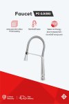 Kitchen mixer faucet with flexible spout and PVD coating
