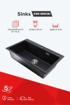 Single bowl granite kitchen sink with top mount installation