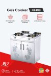 Double burner gas cabinet stove with stainless steel body