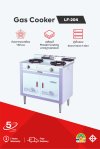 Double burner gas cabinet stove with cast iron burners and stand