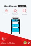 Single burner gas stove with shelf and storage rack