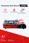 Portable gas stove with safety valve and auto ignition