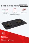 Built-in gas hob with SABAF burners and matte Schott Clean Plus glass