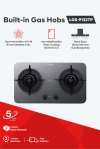 Smart built-in gas hob with nano coated glass and hood connection