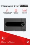 เตาอบไมโครเวฟ แบบตั้งโต๊ะ กำลังไฟฟ้า 800 วัตต์ พร้อมโหมดย่าง ขนาด 23 ลิตร สีเทา