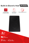 Built-in induction hob 2 burners 30 cm with ceramic glass and touch control