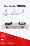 Double Burner Gas Stove with Infrared and Brass Burner