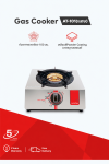 Single Burner Gas Stove with Brass Burner and Stainless Steel Top