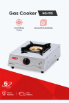 Single burner gas stove with cyclone burner and stainless steel body