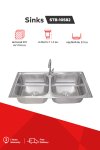 ซิงค์ล้างจานสเตนเลส 2 หลุม แบบฝังเคาน์เตอร์ รุ่น STB-10582