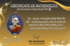 รุ่นชนะจน หลวงปู่ประเสริฐ สิริคุตโต  *   ทองไหลแมลงทับ หน้ากากอัลปาก้าลงยาจีวร สร้าง 198 เหรียญ เลข 1