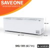 ตู้แช่แข็งฝาทึบ ยี่ห้อ SANDEN รุ่น SNQ-1305 (42.7 คิว)