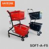 รถเข็นช็อปปิ้ง รุ่นมินิ ใส่ตะกร้า 2 ใบ (Shopping Cart) รถเข็นซูเปอร์มาร์เก็ต 2 ชั้น พร้อมตะกร้า
