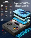 Retro Handheld Game Console Mini Plus - 64G TF Card Included - Supports 10000+ Games - 3.5-inch Portable Rechargeable Open Source Emulator with Storage Case (Black)