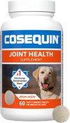 [60 เม็ด] COSEQUIN Joint Health with MSM บำรุงข้อต่อสุนัข สะโพก ขากระเพก อ่อนแรง ลุกยาก