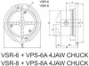 VERTEX SIMPLE ROTARY CHUCK VSR-6,8,34