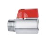 มินิบอลวาล์ว ผ.ม. (Mini Ball Valve M/F) ทองเหลืองชุบนิกเกิล - LL