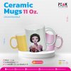 แก้วเซรามิคเคลือบสี ขนาด 11 oz.  มี 3 สีให้เลือก