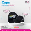 หมวกเปล่า สำหรับงานสกรีน หมวก Hip Hop หลังตาข่ายสีดำล้วน