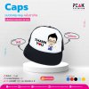 หมวกเปล่าสำหรับงานสกรีน หมวก HipHop หลังตาข่ายหน้าขาว ปีกสี