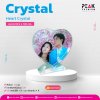 คริสตัล หัวใจ ขนาด 10.5x11 ซม. (Heart Crystal)