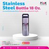 กระบอกน้ำสเตนเลส สีเงิน พร้อมฝาปิดมีที่หิ้ว ขนาด 18 Oz.
