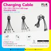 LED Logo Charging USB Cable 3 in 1 พร้อมสกรีนโลโก้