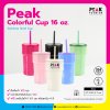 แก้วน้ำเก็บอุณหภูมิ Peak Colorful Cup 16 oz. พร้อมโลโก้