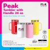 แก้วน้ำเก็บอุณหภูมิ Peak Tumbler with Handle 24 oz. พร้อมโลโก้