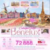 ทัวร์ยุโรป Colurful Tulip Benelux เยอรมัน เนเธอแลนด์ เบลเยี่ยม ฝรั่งเศส Keukenhof 8 วัน 5 คืน บินEK เดินทาง มี.ค.-พ.ค. 68 	ราคาเริ่ม 72,888 บาท