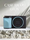 CASE RICOH GR4 CARBON BLACK CASE BODY & CYAN GRIP