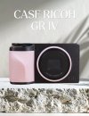 CASE RICOH GR4 CARBON BLACK CASE BODY & PEACH BLOSSOM PINK GRIP