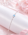 Lumina Hive สร้อยข้อมือหินนำโชค เสริมการสื่อสาร เจรจาไกล่เกลี่ย ลดกังวล สมดุลอารมณ์ – Blue Chalcedony & Pearl Bracelet