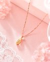 Moonlit Drop - Lemon Quartz & Pearl Necklace สร้อยคอหินนำโชคนำเข้าจากเกาหลี เสริมสมาธิ ความคิดสร้างสรรค์ การตัดสินใจ