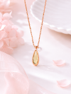 Moonlit Drop - Lemon Quartz & Pearl Necklace