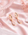 Moonlit Drop - Rose Quartz Earrings