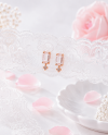 Side by Shine - Clear Quartz & White Topaz Earrings