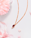 Side by Shine - Garnet & White Topaz Necklace