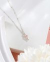 Side by Shine สร้อยคอหินนำโชค เสริมความรัก เยียวยาจิตใจ รักตัวเอง ความสัมพันธ์ที่ดี - Rose Quartz & White Topaz Necklace