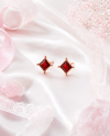 Starlit Glow - Red Garnet Earrings ตุ้มหูหินนำโชค จิตใจชัดเจน เสริมมิตรภาพ ความมั่นคงในใจ ความสำเร็จและก้าวหน้า