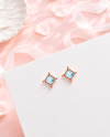 Starlit Glow - Blue Topaz Earrings ตุ้มหูหินนำโชค เสริมการสื่อสาร ลดความเครียด ใจสงบนิ่ง เพิ่มพลังบวก
